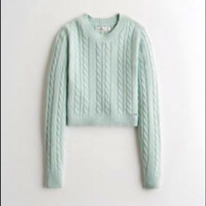 NWOT Hollister Mint Crop Sweater